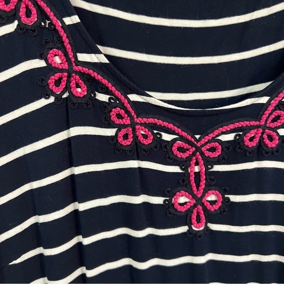 Talbots Embroidered Stripe Maxi Dress - Picture 6 of 14